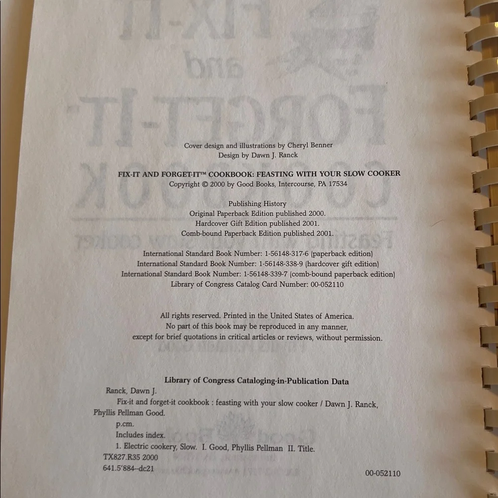 Fix-It and Forget-It Cookbook
